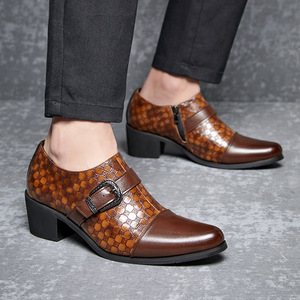 Nouvelles Chaussures Habillées Décontractées pour Hommes, Modèle Rétro à Boucle, Talon Cubain, Grande Taille, Collection Automne 2026 - Product Image 1