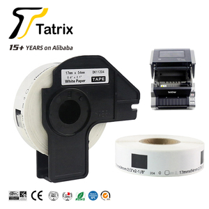 Tatux-rollo de etiquetas térmicas autoadhesivas, de 17mm DK-1204, negro sobre blanco, DK-11204, para impresora <span class=keywords><strong>Brother</strong></span> <span class=keywords><strong>QL</strong></span>-720NW <span class=keywords><strong>QL</strong></span>-<span class=keywords><strong>580N</strong></span>, DK11204 - Product Image 1