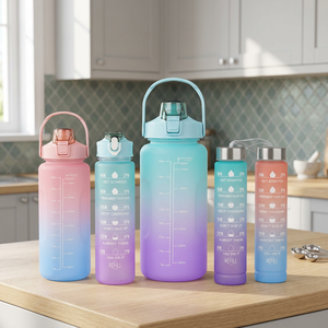 Leakproof BPA Free PET/PC Stainless Steel Sports Style Water Bottle Time Maker Thermal Insulation Eco-Friendly Custom Logo Straw - Product Image 2