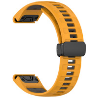 Tali Jam Tangan Silikon Dua Warna untuk Garmin Fenix 8 7X dengan Pengunci Magnetik Lipat Lepas Cepat untuk Garmin Tactix 8.