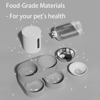 Distributeur d'eau et de nourriture pour animaux Gravity 2 en 1, matériau PP de qualité alimentaire, base rotative à 360°, anti-déversement, anti-obstruction, alimentation quotidienne pour animaux domestiques