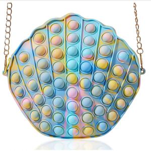 Kids <b>Mini</b> Handbags Pop Purse Coin Cute Silicone Rubber Avocado Squeeze Fidget Toy Crossbody Purse Coin - Product Image 1