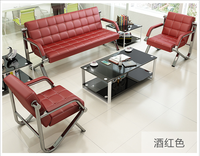 Ensemble de canapés commerciaux pour entreprises, table basse combinée, canapé modulaire moderne et simple en cuir, petit canapé pour appartement, hôpital, maison, bureau