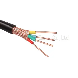 4 core copper conductor ZR-KVVP 4*2.5mm zr-kvvp shielded flexible PVC insulated power cable