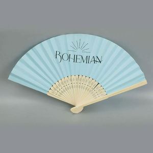 พัดลมไม้ไผ่แบบกำหนดเองได้พร้อมโลโก้ ของขวัญขอบคุณส่วนตัว - Product Image 1