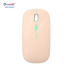 Ratón Inalámbrico Delgado MW-002RCL-Rosa de 2.4G y Bluetooth para Oficina, Recargable Tipo C, con Retroiluminación LED, Artículos en Stock Sin Logotipo - Product Image 2