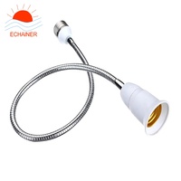 Douille de lampe moderne E27 à E27 avec adaptateur de lampe de câble d'extension flexible de 20cm
