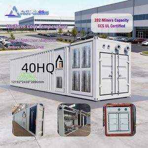 Contenedor de Minería con Refrigeración Hidráulica ACT de 45 pies, 1000 kW, 392 Unidades, S23 A2 Pro, Racks Hidráulicos para Servidores de Computación, Despliegue Rápido Modular - Product Image 1