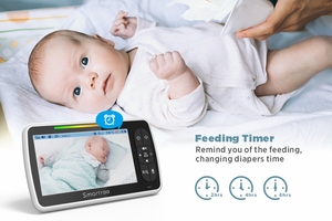 Nhà Máy 5.0 inch màn hình bé với máy ảnh video vú em HD an ninh tầm nhìn ban đêm nhiệt độ ngủ máy ảnh âm thanh bé màn hình - Product Image 3