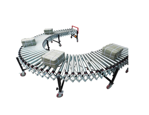 Transportador <span class=keywords><strong>de</strong></span> <span class=keywords><strong>Rodillos</strong></span> Telescópico Flexible con Giro <span class=keywords><strong>de</strong></span> 360°, Banda <span class=keywords><strong>Transportadora</strong></span> <span class=keywords><strong>de</strong></span> Acero Inoxidable, Línea <span class=keywords><strong>de</strong></span> Clasificación Rápida para Carga <span class=keywords><strong>de</strong></span> Camiones - Product Image 1