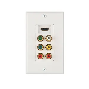 Recessed 4K HDMI Wall Plate With HDMI & RCA Wall Plate