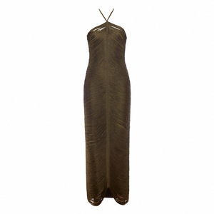 <span class=keywords><strong>Robe</strong></span> longue élégante classique à franges à col halter de haute qualité à sept couleurs Nouvelle couleur 2026 Meilleure vente <span class=keywords><strong>Robe</strong></span> de soirée rouge mince - Product Image 6
