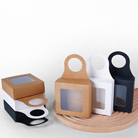 Boîtes cadeaux en papier kraft biodégradables et écologiques, fabriquées à partir de matériaux recyclés, imprimées sur mesure avec fenêtre, pour vin, bonbons, biscuits et en-cas