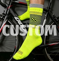 Chaussettes de sport athlétiques en nylon haute élasticité 200N pour jeunes, avec logo personnalisé, respirantes, pour le cyclisme et la course à pied, pour hommes, vente en gros
