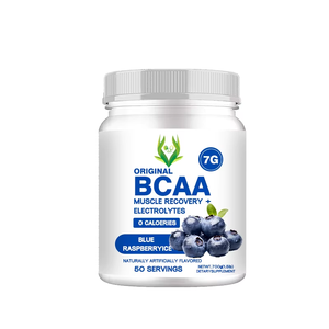 Poudre de BCAA Premium pour Boisson Énergétique, Électrolytes, Soutien à la Récupération Post-Entraînement, Croissance Musculaire, Acides Aminés, Saveur Myrtille - Product Image 1