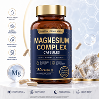 Capsules de complexe de magnésium formulé sur mesure Wudy, améliorent la mémoire et le sommeil, complément vitaminique, 120 capsules
