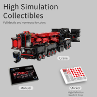 Ubricks E1001 LTM11200, Kit de Modelo de Grúa Móvil, Bloques de Construcción RC MOC Jumbo para Adultos, Regalo, 42146, Juego de Bloques de Construcción