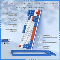 Clavier mécanique sans fil AJAZZ AK871 87 touches TKL 5.0 2.4G, touches ABS OEM, deux piles AAA pour PC portable