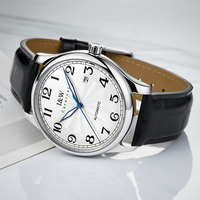 Montre automatique mécanique de luxe pour homme I&W CARNIVAL avec bracelet en cuir lumineux personnalisé, mouvement Seiko NH35, élégante et tendance