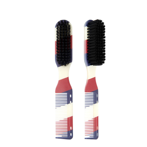 Brosse à barbe pour homme à rayures double face, en plastique PP et nylon, brosse de nettoyage des cheveux, brosse à barbe pour homme, brosse à coiffer la barbe - Product Image 6