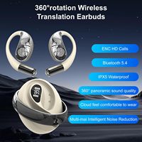 Écouteurs de traduction YYK-Q93AI - Traduction en temps réel dans 144 langues, traducteur 3-en-1, charge sans fil, commande tactile, autonomie de batterie extrêmement longue