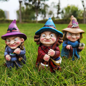 Ornamenti da scrivania personalizzati in resina per casa e ufficio decorazioni da giardino per esterni statuette magiche di <span class=keywords><strong>streghe</strong></span> di Halloween - Product Image 5