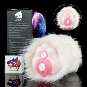 FAAK <span class=keywords><strong>2</strong></span> in 1 fantezi köpek cep kedi erkek Vagina tor ile vajina ve yapay hayvan kürk adam ile Anal mastürbasyon Stroker - Product Image 1