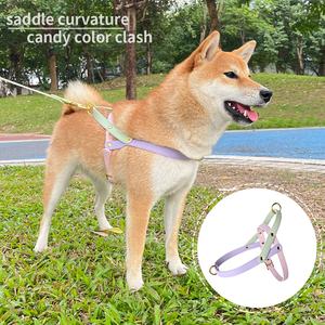 Arnés para perro de cuero Natural ajustable de lujo sin tirones, correa de diseñador, ligero, colorido, venta al por mayor, arnés para perro de cuero vegano - Product Image 2