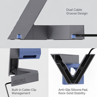 Support de charge SIKAI pour Xiaomi Watch5/S4/S4 Sport/S3/S2/2 Pro/H1 avec organisateur de câbles dissimulé et base antidérapante pour bureau