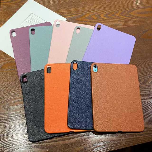 Fashion Soft TPU Lichi Leather Pattern Tablet Cover Case for iPad Pro 11 2024 2021 2020 Air 4 5 6 7 Pro 10.2 10th 10.9 2025 A16