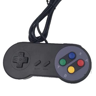 คอนโทรลเลอร์ usb สีดำสำหรับ snes