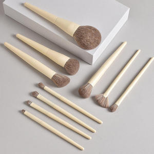 11Pcs Goat Hair Makeup Brush Set Wood Handle Black Soft Durable Face Eye Powder Blending Eco Friendly Daily Use Makeup Brushes - Product Image 6