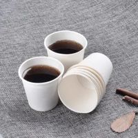 Gobelets à café et à thé jetables en papier kraft biodégradable et compostable de qualité supérieure, écologiques, avec revêtement PE, à paroi simple