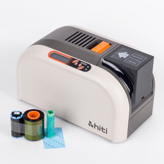 Original Certificated Hiti CS220e Plastic PVC Smart ID Card Printer Single or Dual-Side for Student Member Worker Business Card