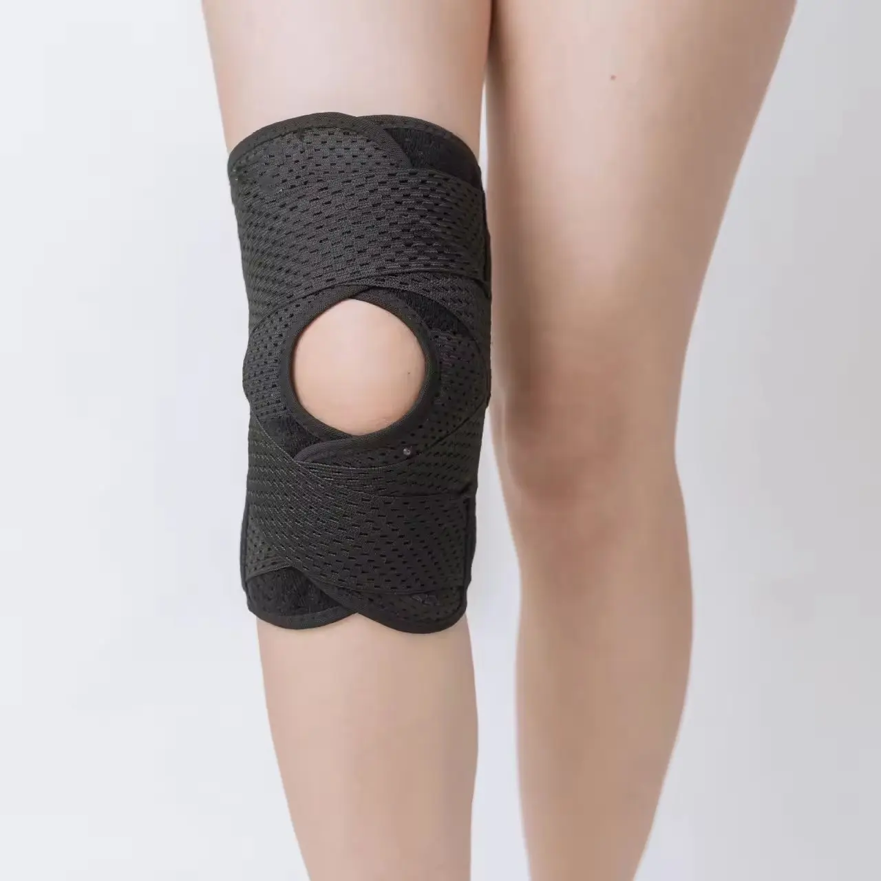 男性と女性の膝サポートのためのホット販売高弾性包帯圧縮膝スリーブ