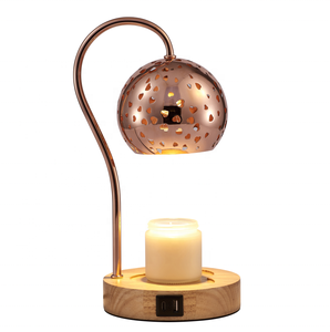 Hiện Đại Sang Trọng Cắt Laser Đồng Hình Trái Tim Điện Sáp Melter Cơ Sở Bằng Gỗ USB A + C Cổng Thay Đổi Độ Sáng Hẹn Giờ Nến Ấm Hơn Đèn - Product Image 2