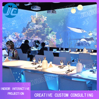 Table de projection interactive pour restaurant, nouveau design, avec alimentation 110V/220V, garantie 12 mois, usage commercial