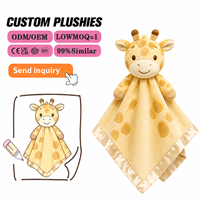 Boneka Singa Kustom, Mainan Lembut, Selimut Penghibur, 16 Inci, Selimut Keamanan Bayi Baru Lahir untuk Anak-Anak