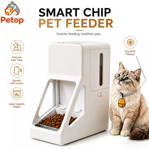 Comedero Automático <span class=keywords><strong>para</strong></span> Mascotas Petop de 4L con Identificación Inteligente por Chip RFID, Control por Aplicación WiFi, Doble Fuente de Alimentación, <span class=keywords><strong>para</strong></span> <span class=keywords><strong>Perros</strong></span> y Gatos - Product Image 1