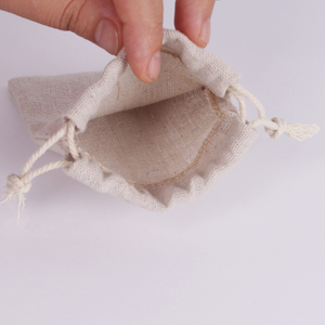 Pochette cadeau en toile de coton et lin avec cordon de serrage, sac d'emballage uni pour cadeaux et artisanat, idéal pour l'aromathérapie aux cristaux - Product Image 3