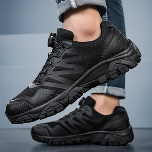 Chaussures de randonnée pour hommes, tige synthétique, semelle extérieure en caoutchouc, respirantes, bout rond, toutes saisons, chaussures de trekking pour l'extérieur - Product Image 2