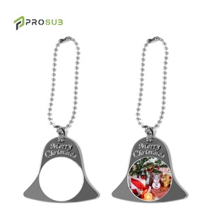 Clochette métallique à Sublimation, en forme de Jingle, ornement pour arbre de noël, articles de noël - Product Image 3