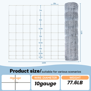 Farm Pasture Hinge Joint <b>Fencing</b> Roll Galvanized High Tensile Livestock Wire Mesh For Cattle Sheep Goat Ranch Fence - Product Image 2