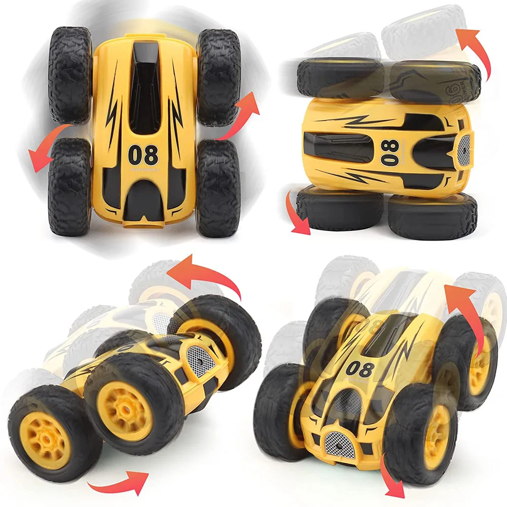 4WD multi-function double side 360 degree rotate rolling rc stunt car bounce drift vehicle 2.4G remote control car toy for kids