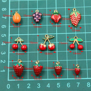 Pulsera de Acero Inoxidable 316L con Dijes de Cereza y Dijes de Comida, Chapada en Oro PVD de 14k 18k, Personalizable DIY para Pulseras y Collares - Product Image 4