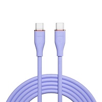 Câble de charge rapide USB Type C en silicone liquide TPE 60W, 480 Mbps, cordon de chargeur PD en silicone souple pour ordinateur IOS 1m/2m