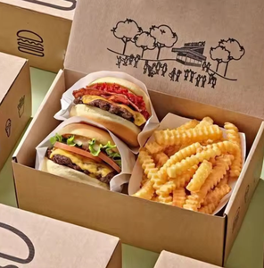 Caja de Papel Personalizada con Relieve, Biodegradable, Impermeable, Portátil, Ecológica y Desechable para Pollo Frito, Hamburguesas, Pescado y Patatas Fritas - Product Image 2