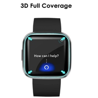 Pour Fitbit Versa 2 protecteur d'écran garde couverture complète doux clair PMMA + PC 3D bord incurvé Film de protection