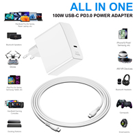 Chargeur GaN 100W 20V5A PD3.0 USB C Alimentation pour MacBook Pro Dell Lenovo ThinkPad HP Spectre Ipad Pro Surface Docking Station