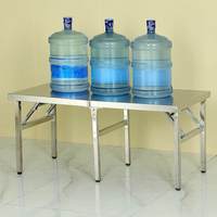 Plan de travail pliable en acier inoxydable durable pour la restauration